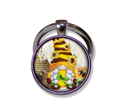 Gnome with Sunflowers and Beehive