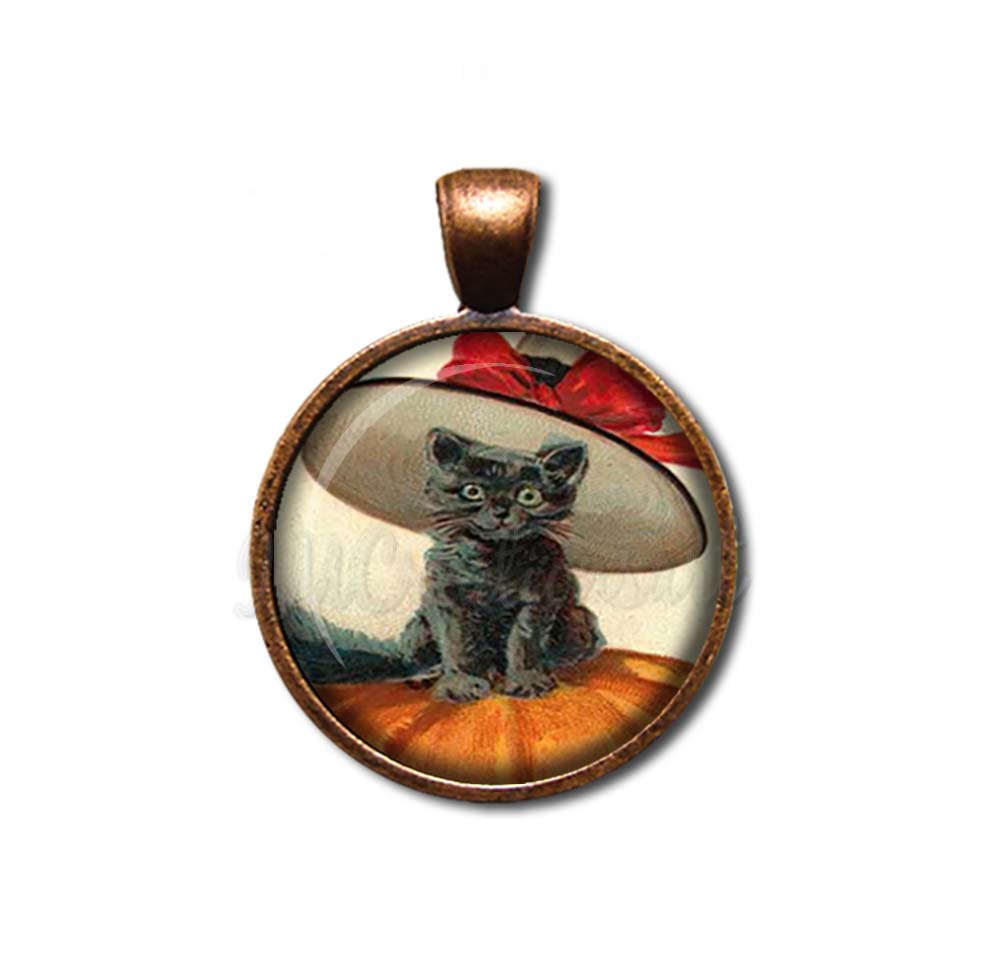 Halloween Vintage Black Kitty Cat