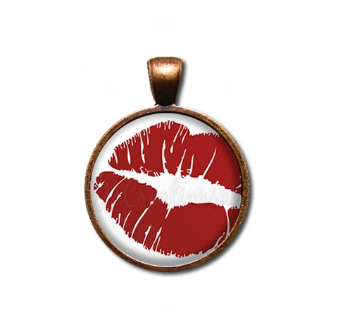 Hot Red Lips Valentine Kisses