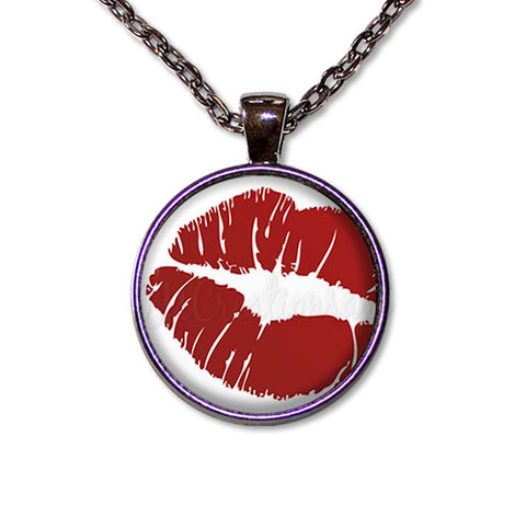 Hot Red Lips Valentine Kisses