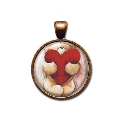 Teddy Bear Hug Red Heart Valentine