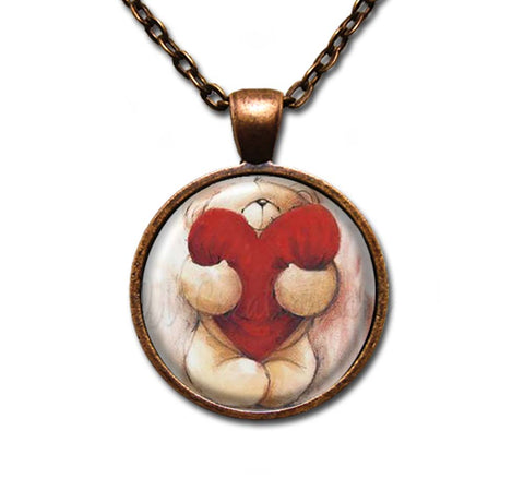 Teddy Bear Hug Red Heart Valentine