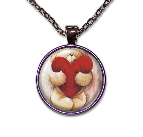 Teddy Bear Hug Red Heart Valentine