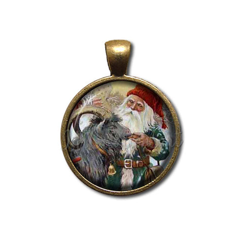 Nystrom's Vintage Santa and Goat