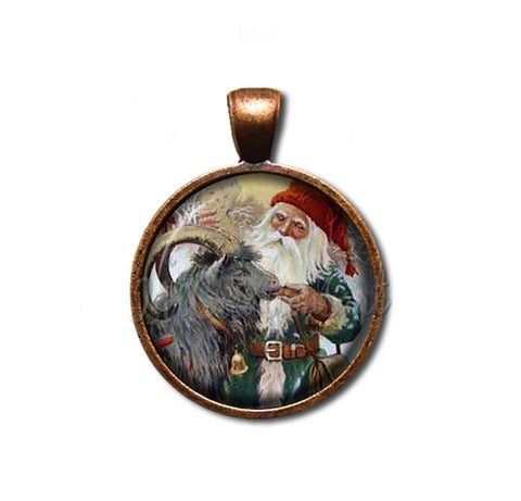 Nystrom's Vintage Santa and Goat