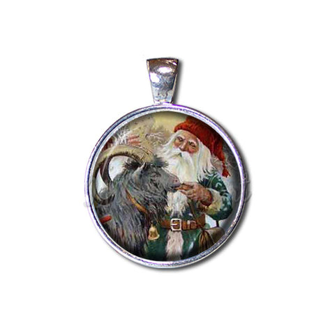 Nystrom's Vintage Santa and Goat