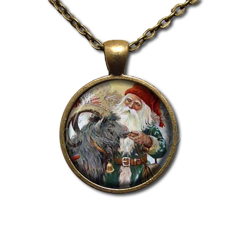 Nystrom's Vintage Santa and Goat