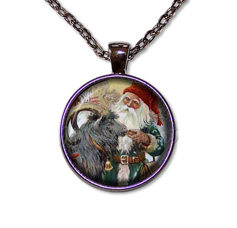 Nystrom's Vintage Santa and Goat