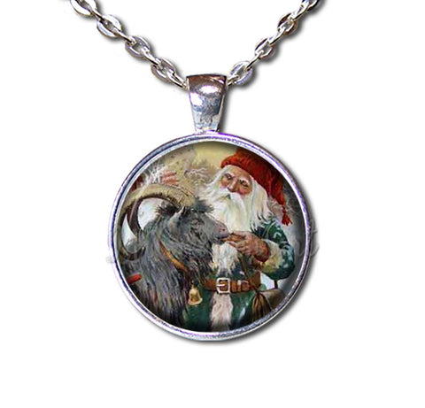 Nystrom's Vintage Santa and Goat