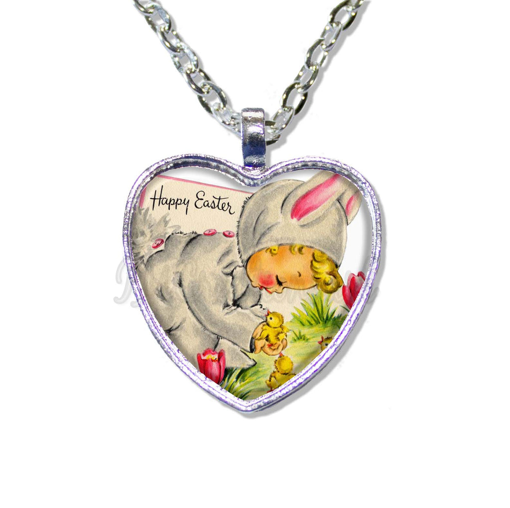 Retro Easter Bunny Outfit with Chicks