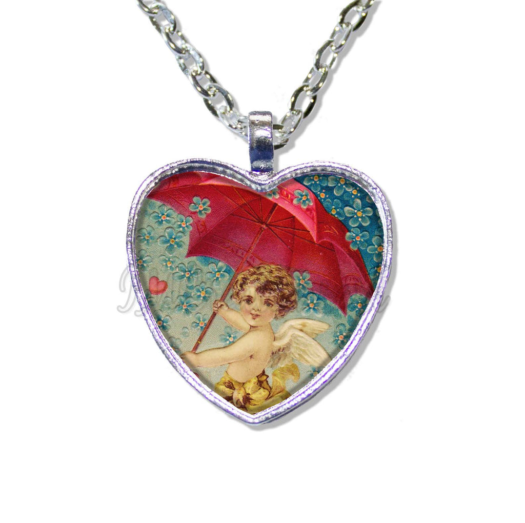 Victorian Cherub with Umbrella