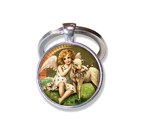 Vintage Easter Angel and Lamb