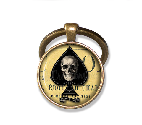 Gothic Skull Black Spade