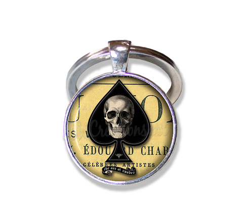 Gothic Skull Black Spade