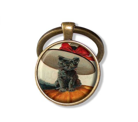 Halloween Vintage Black Kitty Cat