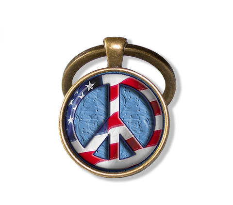 American Flag Peace Symbol