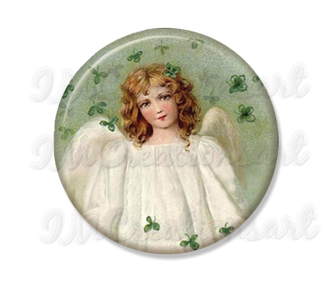St. Patrick's Day Angel Green Shamrocks