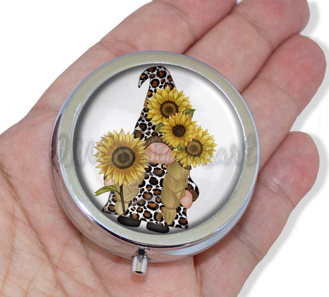 Cute Gnome with Sunflowers