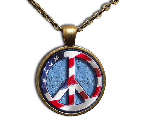 American Flag Peace Symbol