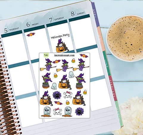 Halloween Witches Ghosts Bones Candy